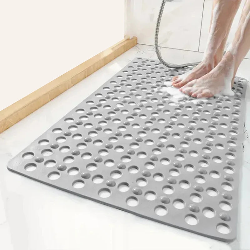 tapis bain antidérapant microfibre perforations modernes couleurs variées rose gris bleu vert violet minimaliste
