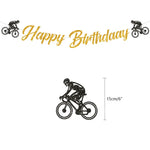 Bannière joyeux anniversaire thème vélo tout-terrain pour enfants