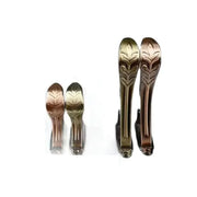 Support tringle à rideau double en métal laiton antique - 4 supports pour rideaux 25-28mm
