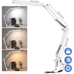 lampe moderne led réglable blanc noir clip table oscillante métal plastique fonctionnelle