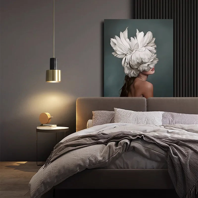 lampe suspension or noir moderne éclairage chambre coucher salle manger fixée mur ampoules led