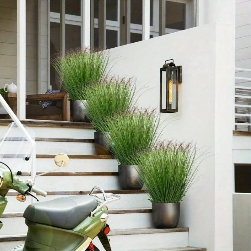 décoration intérieure extérieure herbe artificielle verte pots jardinière naturelle rustique anniversaire événements decoration