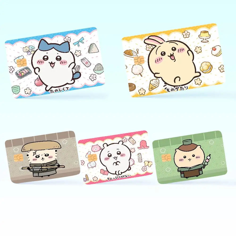 autocollants carte credit dessin anime kawaii motifs alimentaires bordures colorées