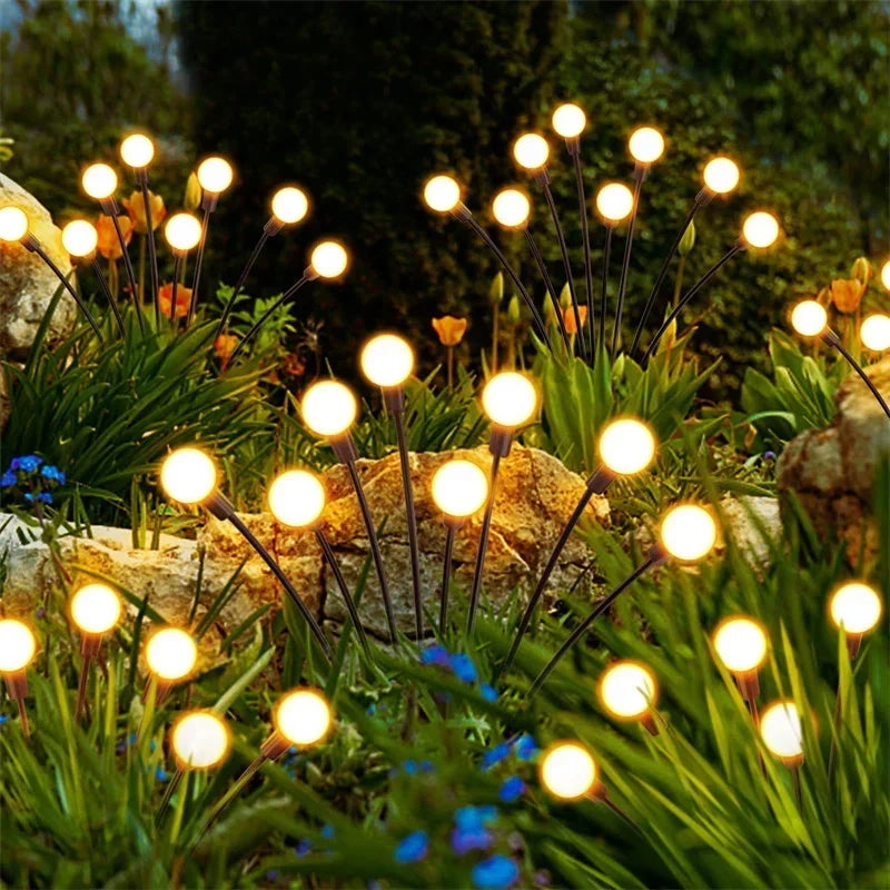 guirlande lumineuse solaire led blanc chaud moderne jardin extérieur décoration festive ip65 imperméable