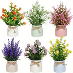 plantes artificielles modernes feuilles fleurs multicolores pot décoration intérieure extérieure