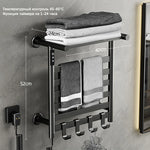 porte serviettes électrique chauffant affichage numérique moderne noir blanc grisécran tactile