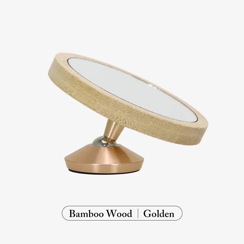 miroir aimanté bois marron argenté moderne minimaliste chambre cuisine salle bains surveillance décoration