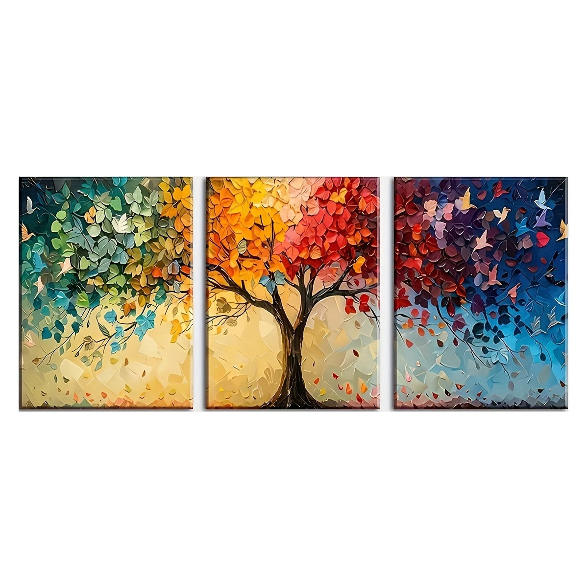 tableaux abstraits arbres peints couleur moderne sans cadre décoration murale chambre salon impression toile