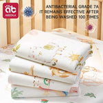 drap bébé panda imprimé doux blanc vert noir orange rose bleu floral