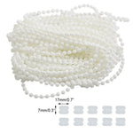 chaîne blanc modernes clips fixation fenêtres opaques uniformes 17mm 7mm