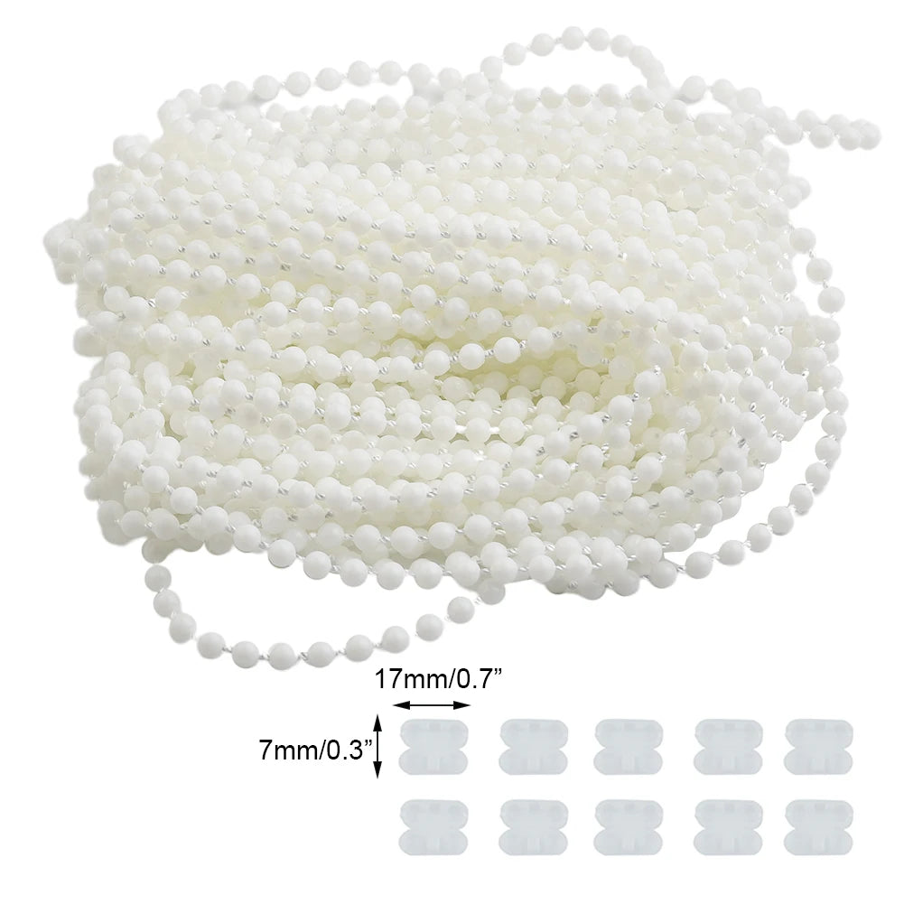 chaîne blanc modernes clips fixation fenêtres opaques uniformes 17mm 7mm