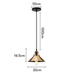 lampe suspendue industrielle or bronze abatjour noir éclairage salon chambre moderne vintage