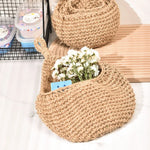 paniers rangement crochet rustique beige respectueux environnement boho chic decoration cuisine