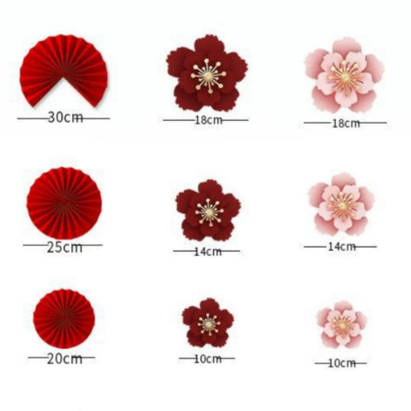 décoration mariage romantique dragon chinois fleurs cerisier papillons symboles traditionnels rouge rose blanc
