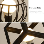 Lampe moderne minimaliste métal noir structure géométrique surface flux lumineux 249 2000