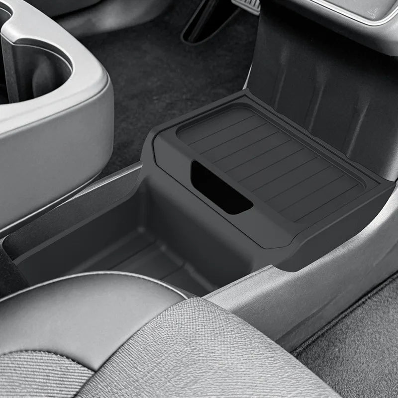 organisateur console centrale auto noir tpe waterproof rangement tesla model standard minimaliste