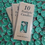 bougies tealight simple vert blanc rouge violet jaune sans parfum longue combustion utilisation maison