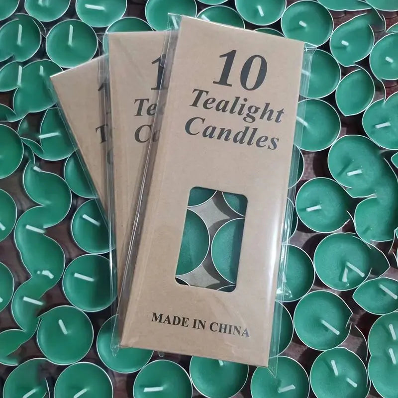 bougies tealight simple vert blanc rouge violet jaune sans parfum longue combustion utilisation maison