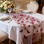 tulle blanc décoratif voile table transparent 3m 70cm polyester occasion cérémonie mariage
