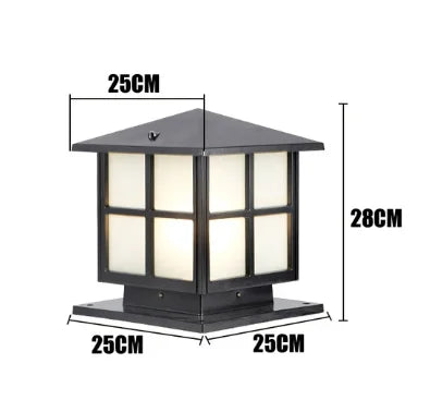 lampe sol marron noir classique texture bois verre mat extérieure