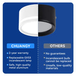 Downlight led moderne noir blanc surface flux lumineux 249 2000 vissant aluminium