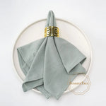 serviettes coton orange rose gris beige table classique réutilisables festive fourchette couteau