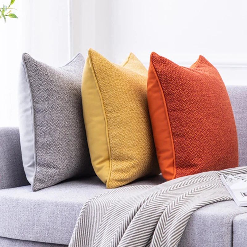 coussin décoratif moderne coton lin tissé crocheté canapé salon intérieur maison