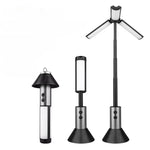 lampe camping rechargeable 8000mAh gris vert multifonctionnelle modes étanche trépied portable