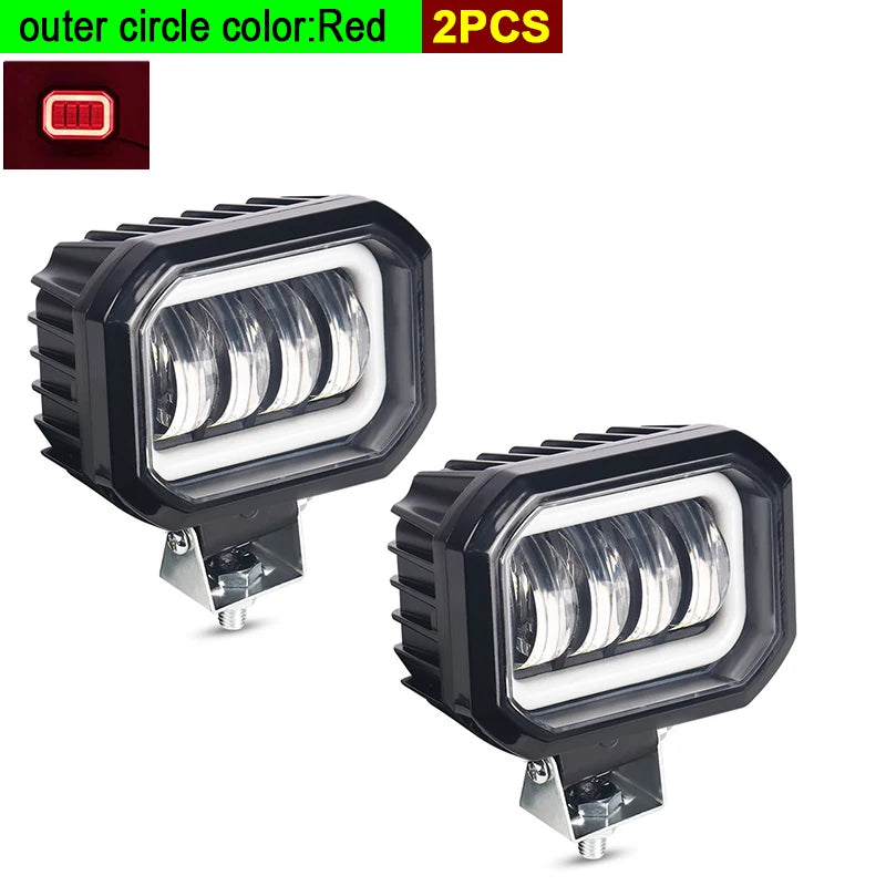 projecteurs led travail 40w ip67 jaune blanc noir modernes robustes