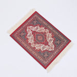 tapis classique ornements floraux rouge bleu beige noir adhésif 27cm 18cm
