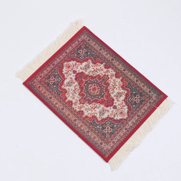 tapis classique ornements floraux rouge bleu beige noir adhésif 27cm 18cm