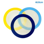 grilles cuisson silicone vert bleu jaune maille fine moderne adhésif 20cm rond 11x85cm