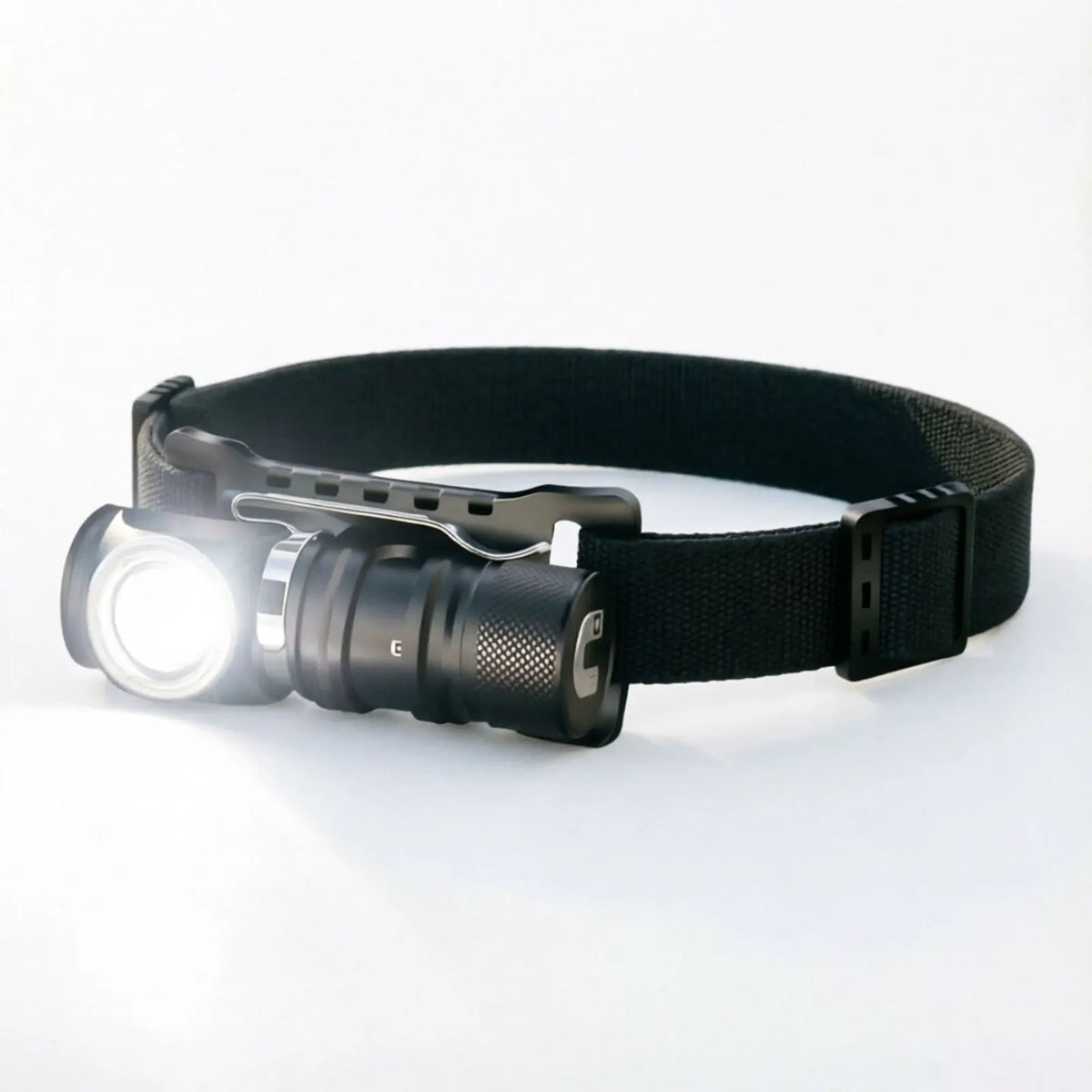 lampe torche led noire texturée moderne clip modes éclairage rechargeable camping pêcheextérieur