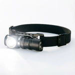 lampe torche led noire texturée moderne clip modes éclairage rechargeable camping pêcheextérieur