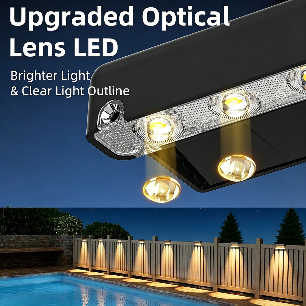 applique solaire led noir haute luminosité ip65 double sided tape vis moderne