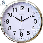 horloge murale moderne or argent blanc simple quartz opaque famille