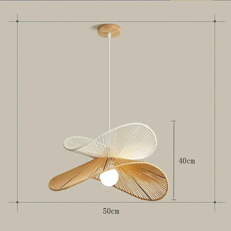 suspension lumineuse tressée wicker naturel moderne rustique salon chambre lumière chaîne métallique ampoule