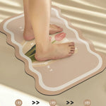 tapis sol moderne minimaliste fleurs tulipes marguerites peace harmony beige rose clair vert gris