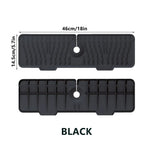 tapis évier antidérapant silicone noir moderne drainage incliné facile nettoyage utilitaire texturé alvéoles sóng�