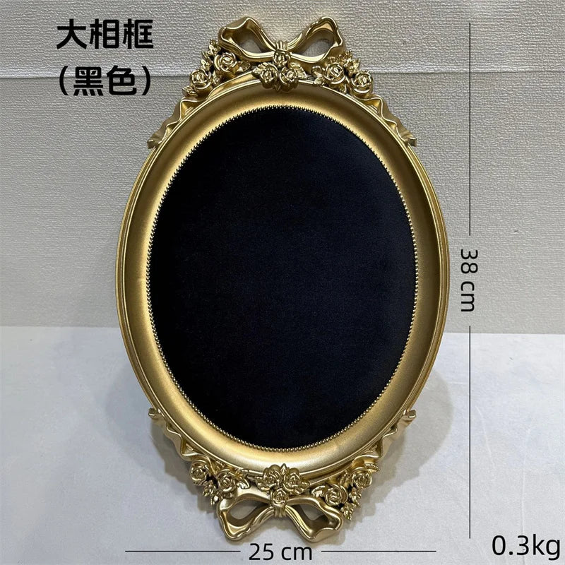 plateau présentation bijoux forme cadre photo doré velours couleur