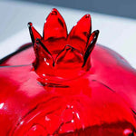 vases transparents rouges texturés vases grenade moderne artisanal fleurs artificielles