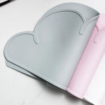 tapis silicone nuage moderne antidérapant rose bleu gris assiette cuillère bol adhésif table enfants