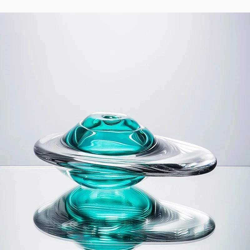 bougie verte transparente moderne souple ondulée chambre salon