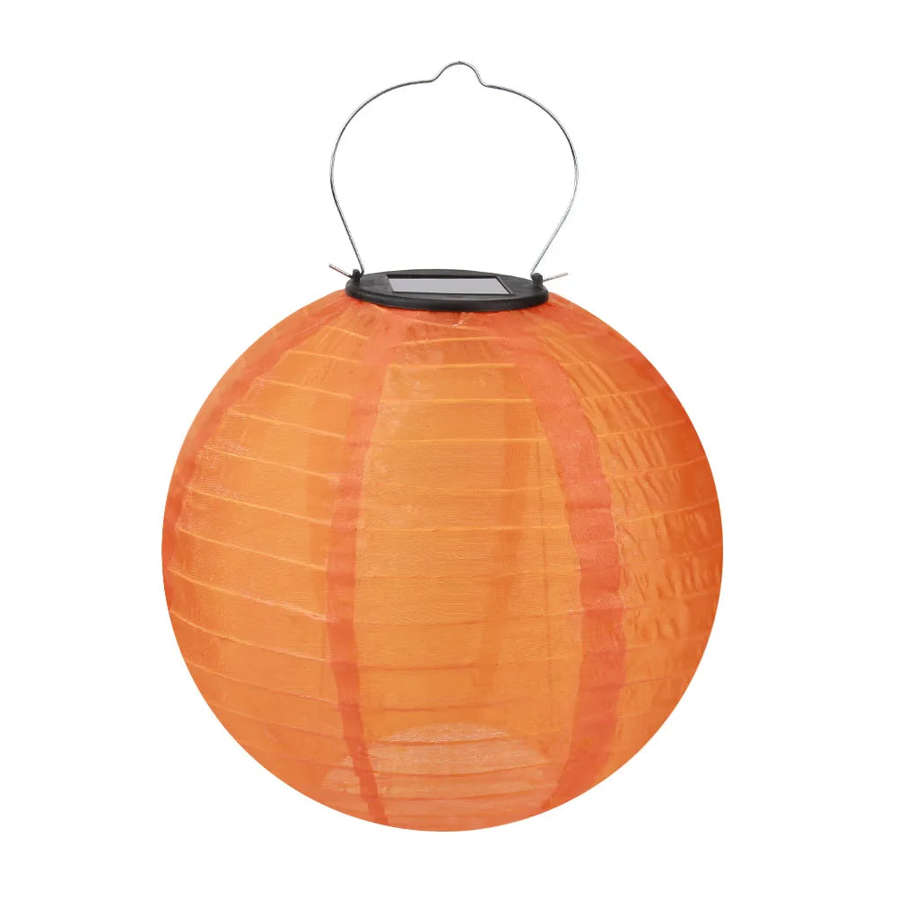 lanterne solaire led ip55 20cm papier plissé opaque traditionnelle anniversaire mariage noël fêtes extérieures