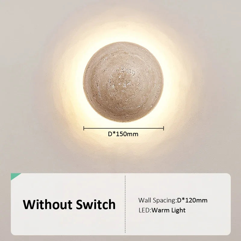 applique murale bois led beige clair texture naturelle moderne minimaliste fixée mur étude chambre