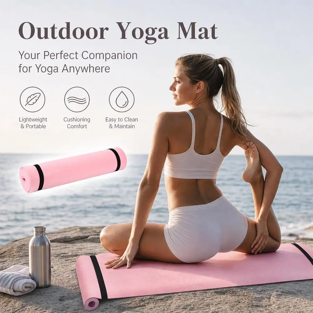 tapis yoga violet rose bleu sangles antidérapant contemporain minimaliste fitness yoga pilates