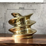 vase décoratif moderne argent brillant ondulé table fleurs transparent minimaliste