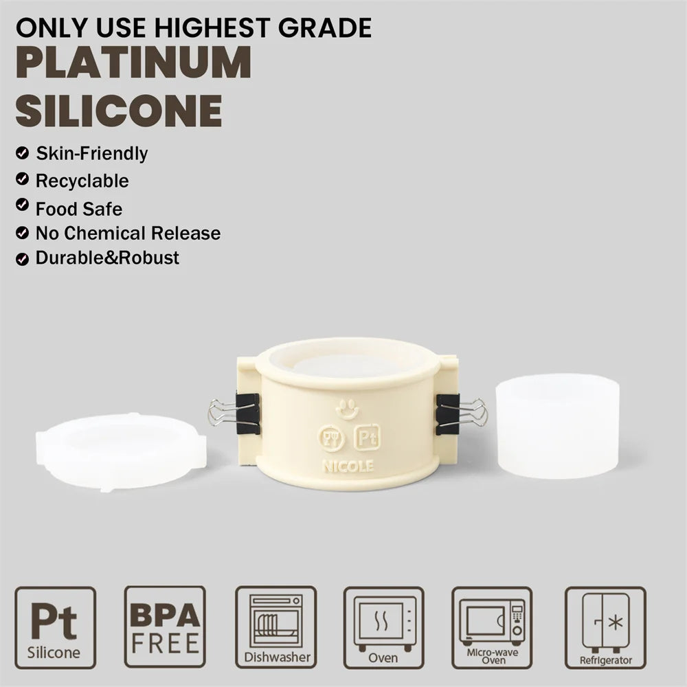 moule silicone bougie pot décoration maison flexible non adhésif facile nettoyage durable