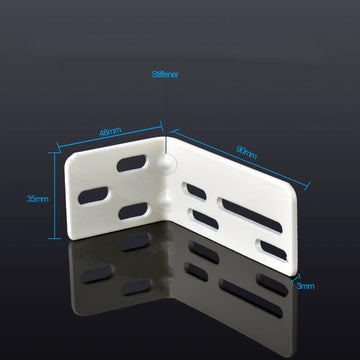rideau électrique moderne support mural blanc vis fixations 48mm 35mm plat fonctionnel