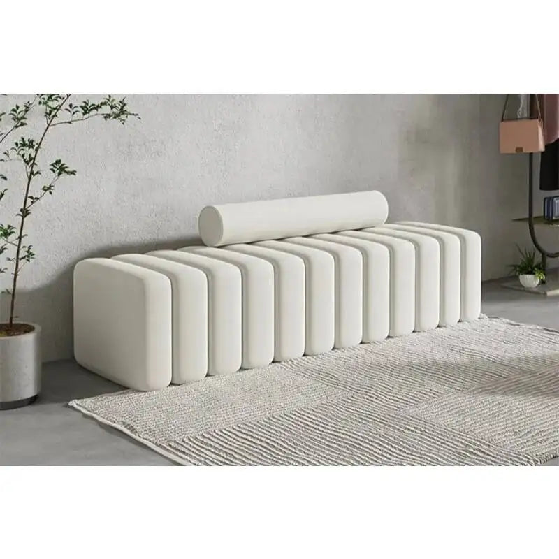 banc modulable velours orange noir blanc moderne salon confortable fixations invisibles coussins mobiles
